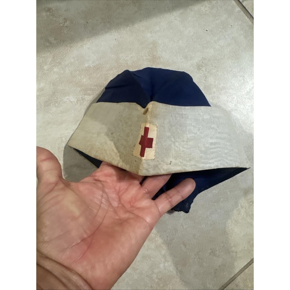 VTG 1940s WWII Era American Red Cross Nurse's Cap